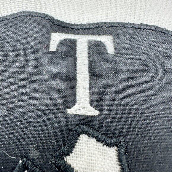 Bear Applique Kitchen Towel Red White Plaid Trim Embroidered T Initial 28x18 - Picture 6 of 7